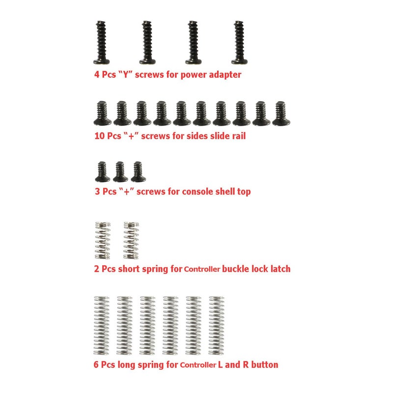 CM مجموعة براغي بديلة مجموعة زنبرك زر مجموعة إصلاح بديلة لجهاز نينتندو سويتش، متوافقة مع وحدة تحكم جوي كون - Image 2